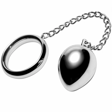 METAL HARD Stainless Steel Ring 40mm with 17cm Chain & 40mm Ball