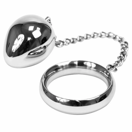 METAL HARD Stainless Steel Ring 40mm with 17cm Chain & 40mm Ball