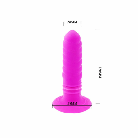 Pretty Love Anal Twist II Silicone Vibrating Plug 10 Modes 13cm Black