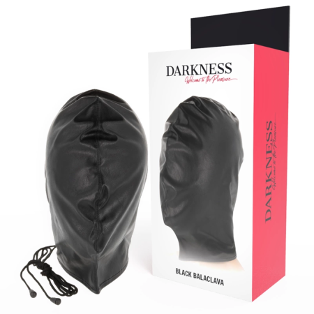 Darkness Subjugation Mask Black - Satin Sensory Hood Adjustable Fit