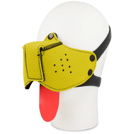 Ohmama Fetish Series Adjustable Dog Mask Yellow - Costume Accessory