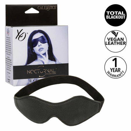 CalExotics Nocturnal Eye Mask PVC Leather Black - Total Darkness Fit