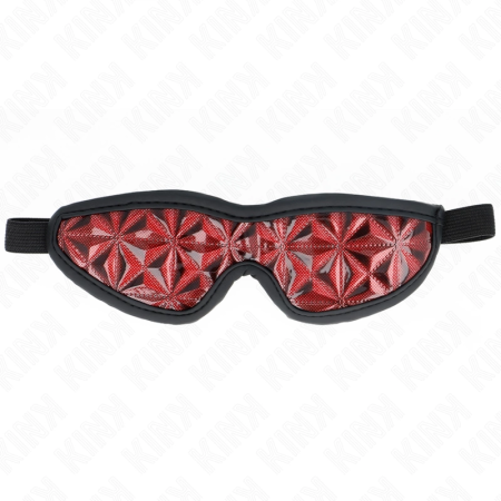 KINK Red Diamond Pattern Eye Mask Adjustable Headband 20.5x6cm