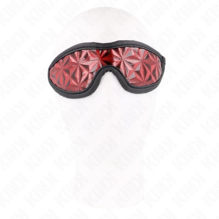 KINK Red Diamond Pattern Eye Mask Adjustable Headband 20.5x6cm