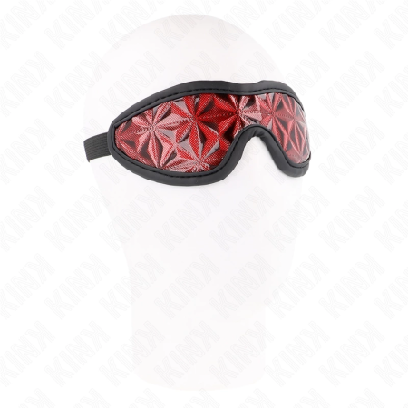 KINK Red Diamond Pattern Eye Mask Adjustable Headband 20.5x6cm