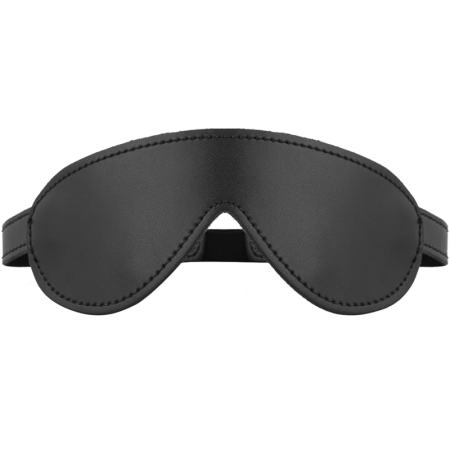 INTENSE FETISH Vegan Leather Sleep Mask Adjustable Ergonomic Black