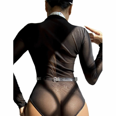 Subblime 953737 Chest Harness Silver with Rings and Chains, One Size