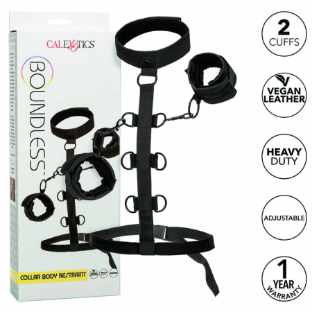 CalExotics Boundless Collar Adjustable Vegan Leather Restraint System