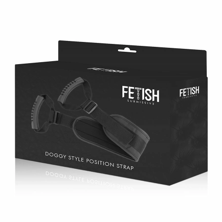 Fetish Submissive Harness Adjustable Padded Neoprene Support Strap Black