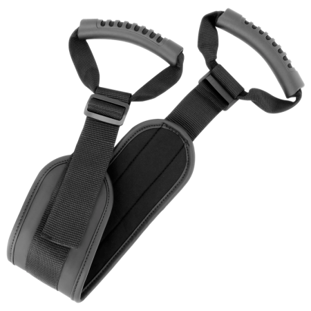 Fetish Submissive Harness Adjustable Padded Neoprene Support Strap Black
