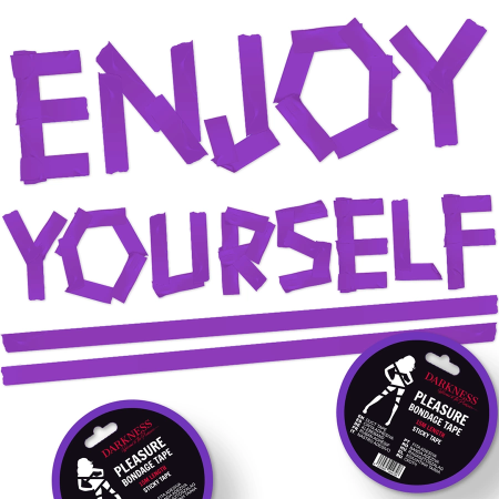 Darkness Bondage Tape Lilac 15m - Reusable Restraint Accessory