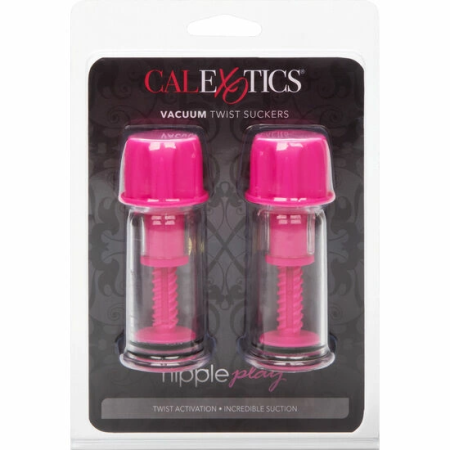 CalExotics Vacuum Twist Pink Adjustable Suction Cups 2-Pack 4cm