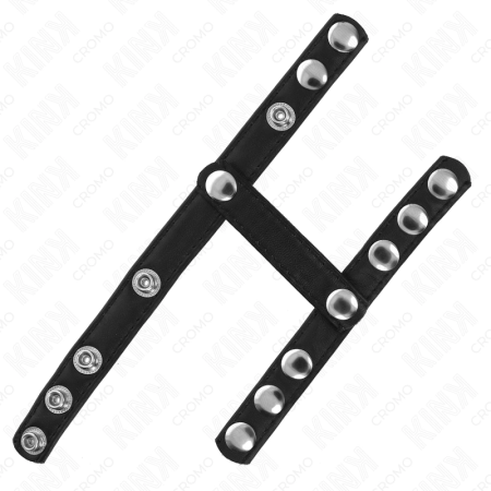 KINK Adjustable Silicone Ring with Triple Ball Divider Straps Black