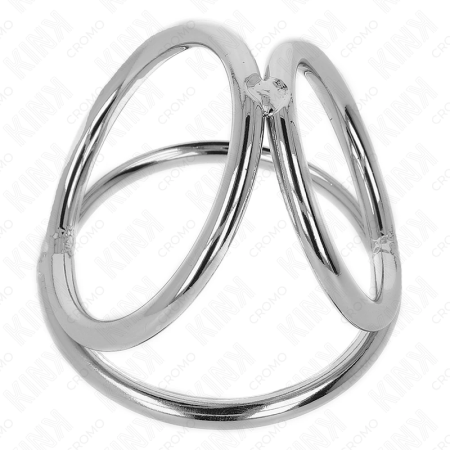 KINK Triple Chrome Metal Ring Set 3.2-4.5 cm Stainless Steel, Silver