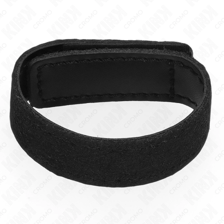 KINK Leather Adjustable Ring with Velcro Closure Black 20x2 cm