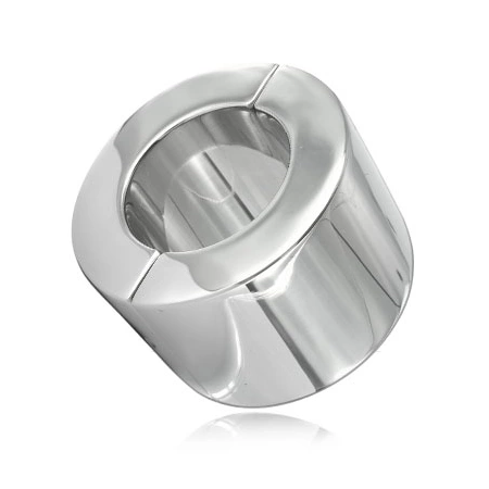 METAL HARD Stainless Steel 40mm Anatomical Testicle Ring with Fixing System