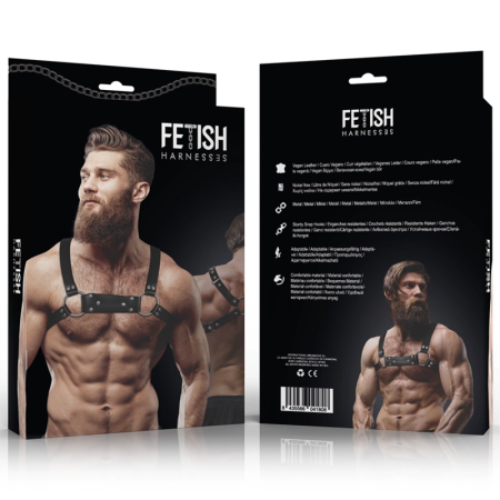 Fetish Submissive Attitude Men’s Eco-Leather Bulldog Chest Harness M/L