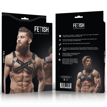Fetish Submissive Attitude Bulldog Chest Harness Neoprene Adjustable Black