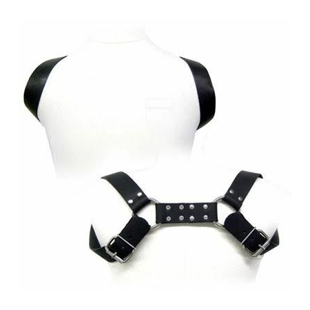 Silexd Leather Adjustable Body Harness for Men, S-XL, Black