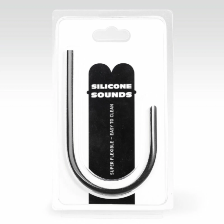 All Black Silicone Intimate Urethral Dilator 24cm x 10mm Black