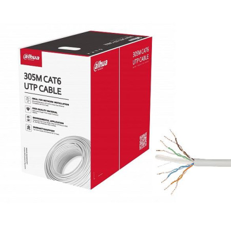CAT6 UTP kabelis 305m - Baltas