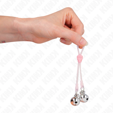 KINK Luminous Skull Adjustable Clamps with Bells Pink/Silver - Custom Fit