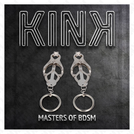 KINK O-Ring Japanese Clover Nipple Clamps Silver - Adjustable Steel Design