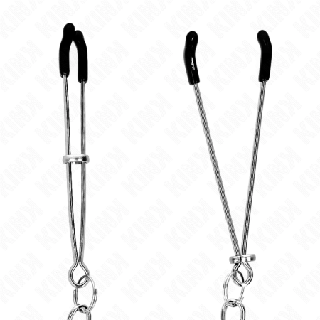 KINK Thin Adjustable Nipple Clamps with Heavy-Duty 30 cm Chain