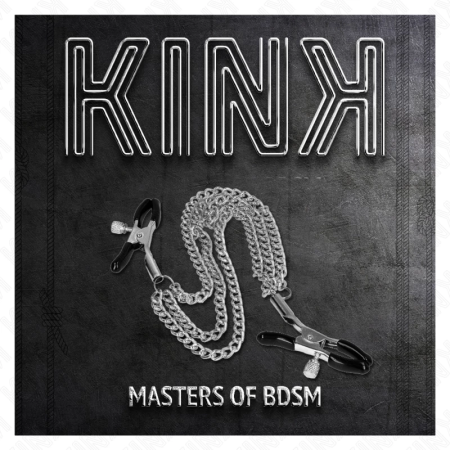 KINK Nipple Clamps with Triple Chain Silver 20/23/28cm Adjustable Design