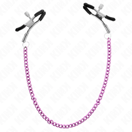 KINK Chain Nipple Clamps Purple 30cm - Adjustable Metal System