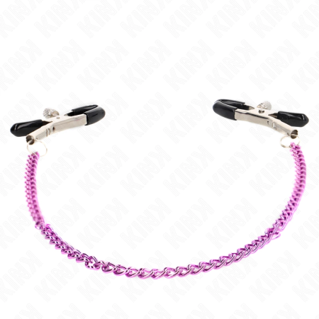 KINK Chain Nipple Clamps Purple 30cm - Adjustable Metal System