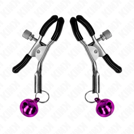 KINK Purple Bell Nipple Clamp 6cm - Adjustable Metal Accessory