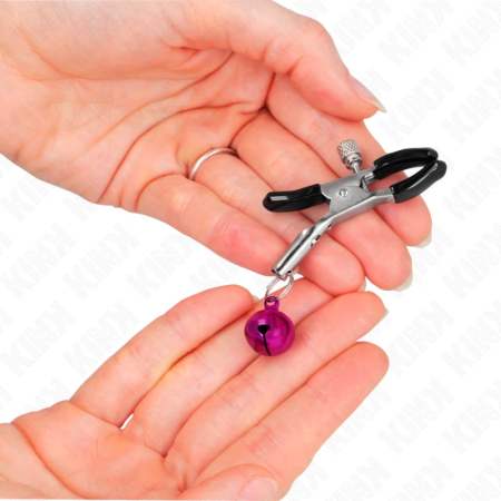 KINK Purple Bell Nipple Clamp 6cm - Adjustable Metal Accessory