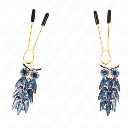 KINK Owl Pendant Adjustable Nipple Clamps 6 cm - Stylish Metal Design