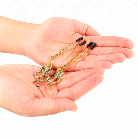 KINK Cobra Pendant Nipple Clamps 6 cm - Adjustable Metal Design