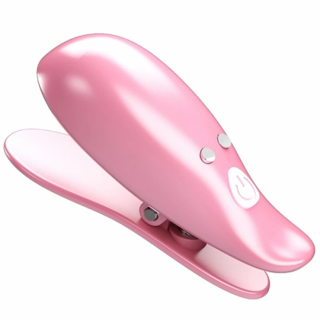 Pretty Love Leaf Pink Vibrating Magnetic Nipple Clamp System USB