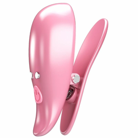 Pretty Love Leaf Pink Vibrating Magnetic Nipple Clamp System USB