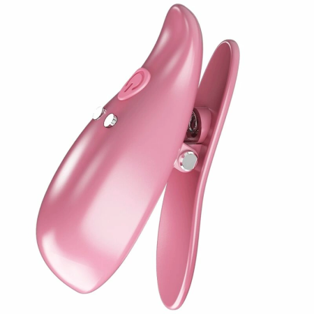 Pretty Love Leaf Pink Vibrating Magnetic Nipple Clamp System USB