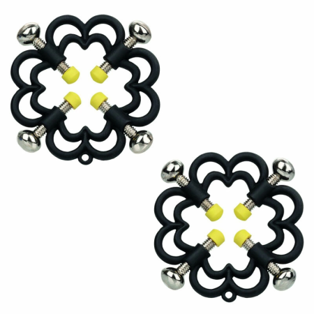 CalExotics Boundless Adjustable Nipple Grips - 4-Point Metal Clamps, 2 pcs