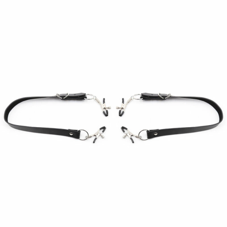 OHMAMA Premium Clitoral Clamps with Adjustable Leg Straps, Black, One Size