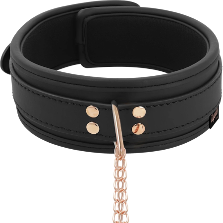 Coquette Chic Desire Vegan Leather Collar with Adjustable Chain Clips