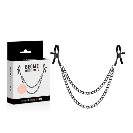 BEGME Red Edition Nipple Clips with Chain - Nickel-Free Stainless Steel