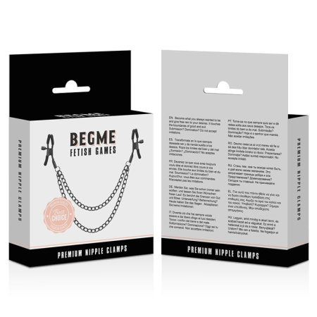 BEGME Red Edition Nipple Clips with Chain - Nickel-Free Stainless Steel