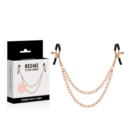 BEGME Black Edition Premium Adjustable Chain Nipple Clamps Nickel-Free