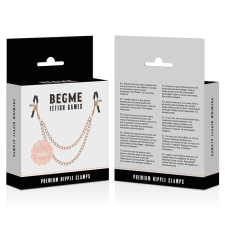 BEGME Black Edition Premium Adjustable Chain Nipple Clamps Nickel-Free