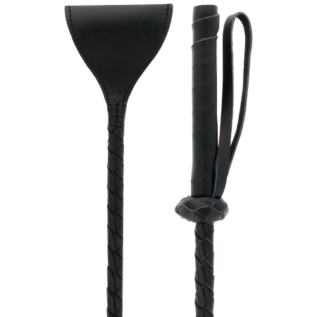 Darkness Black Whipper - Precision Riding Crop, 60 cm, PVC Tip