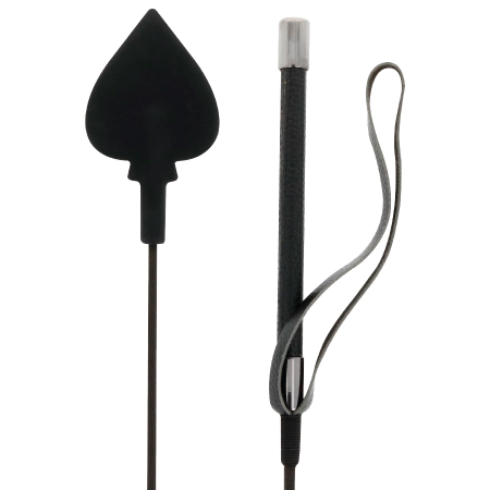 Darkness Silicone Riding Crop Black 60cm - Flexible Precision Model