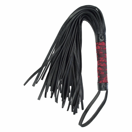CalExotics Scandal Designer Black Flogger 37.5cm PVC Handle