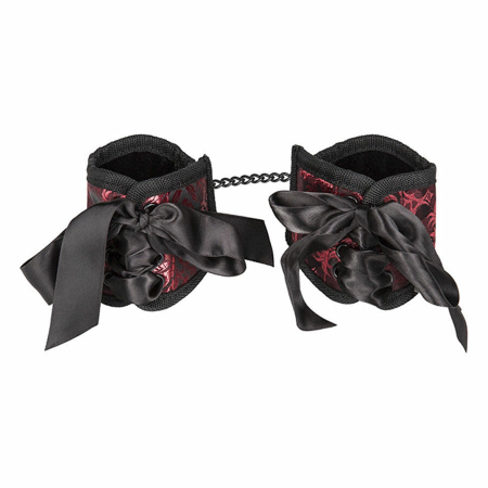 CalExotics Scandal Corset Cuffs Red & Black Adjustable Restraint 28cm