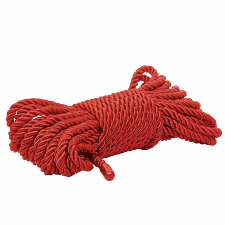 CalExotics Scandal Red Bondage Rope 10m - Soft Cotton-Polyester, Durable